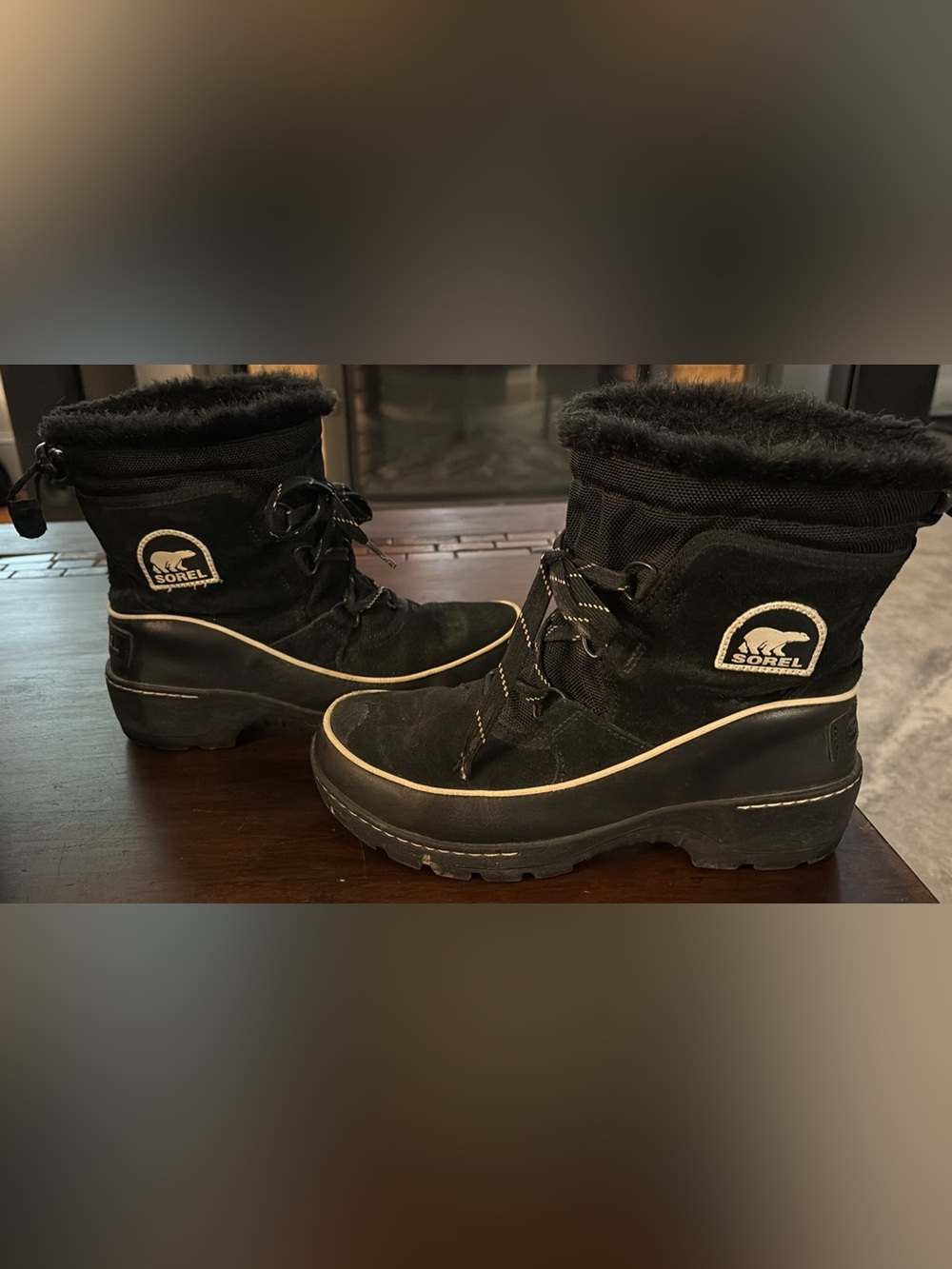 Sorel Black Lace-Up Insulated Rain & Snow Boots